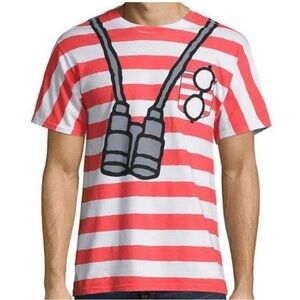 COSTUME Where’s Waldo ,  Red and White Striped T-Shirt